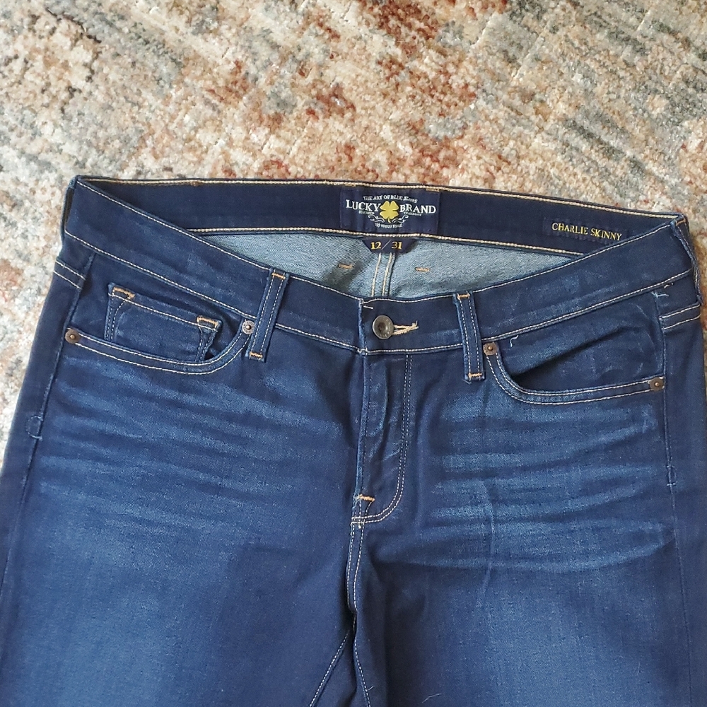 Lucky Brand Charlie Skinny Jeans in Dark Indigo